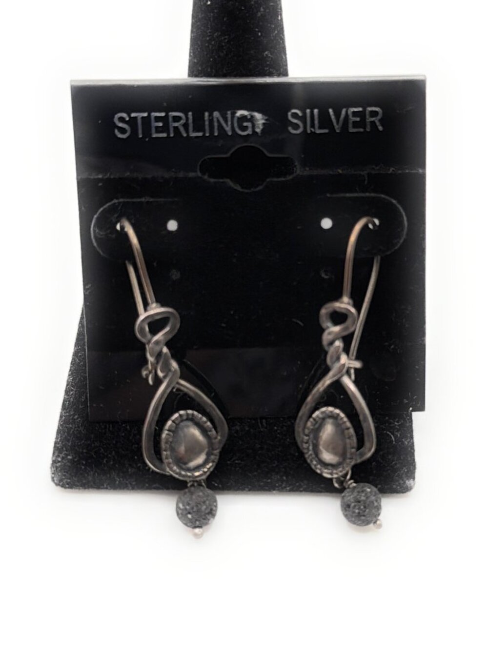 Sterling Silver Black Onyx Earrings - 4804